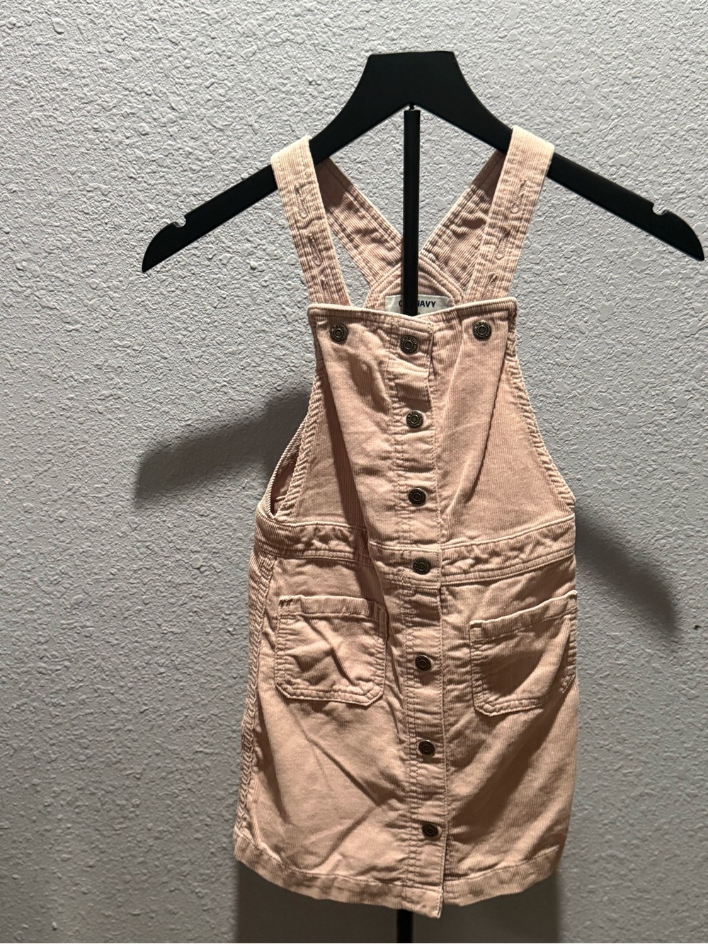 Old Navy Light Pink Corduroy Overall Dress